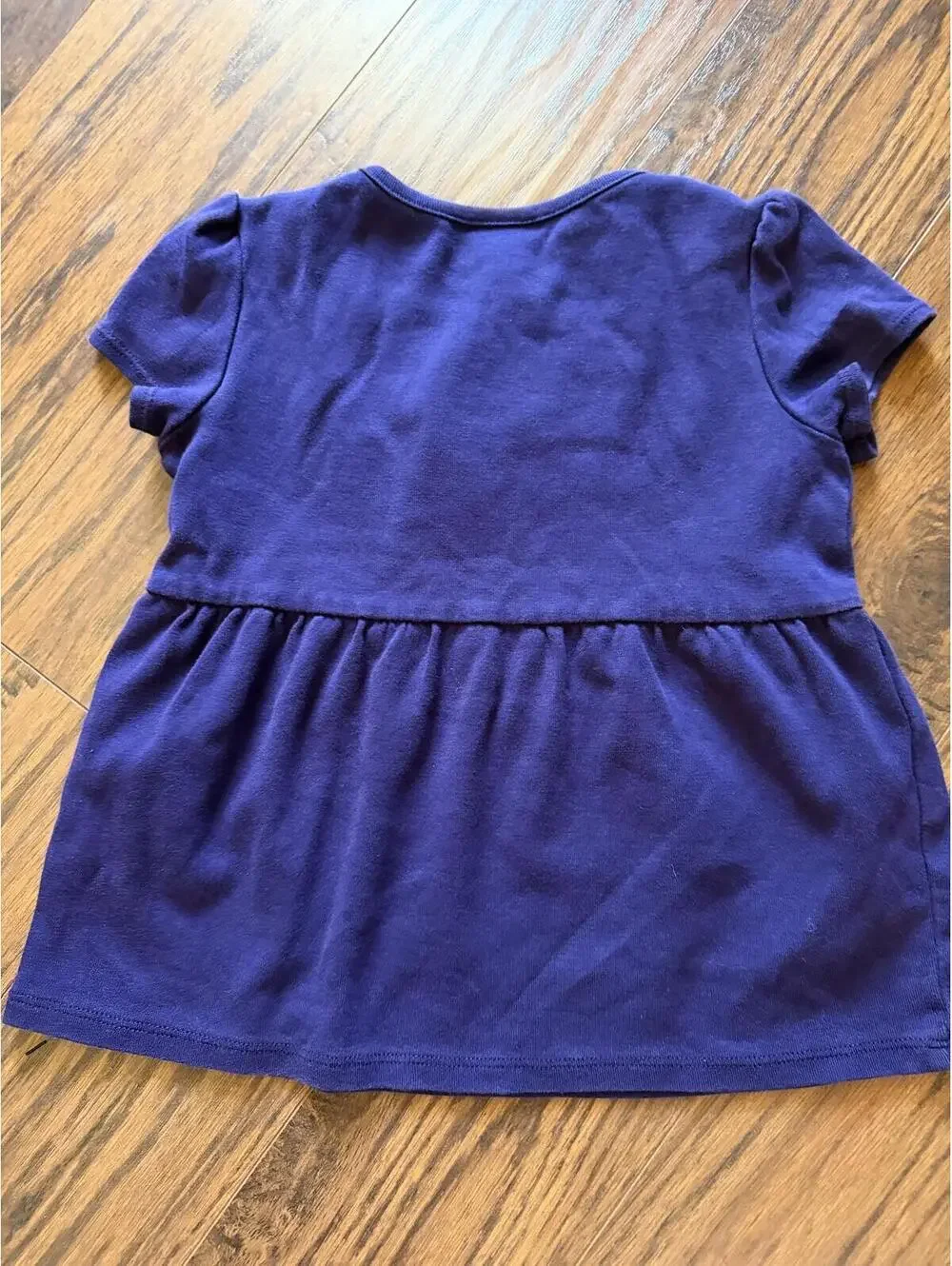 Gymboree Girls' Whooo’s Cute Purple Floral Embroidered Cotton Top, Size 5T